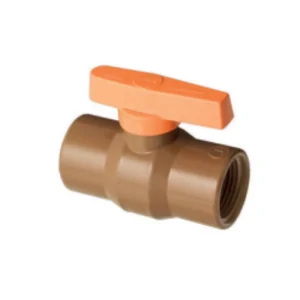 REGISTRO ESFERA PVC ROSCAVEL 1" MARROM