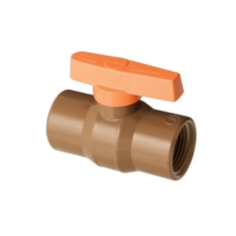 REGISTRO ESFERA PVC ROSCAVEL 1.1/2" MARROM