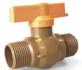 REGISTRO ESFERA COM ROSCA EXTERNA 3/4" MARROM